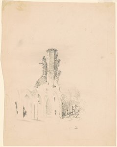 A Gothic Ruin by James Goodwyn Clonney