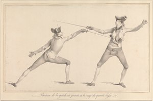 Position of the Guard in Quarte, and the Coup de Quarte Basse by James Gwin