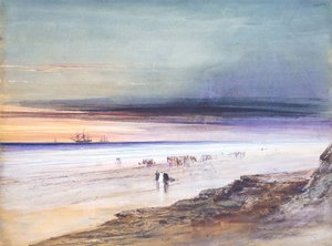 Beach Scene, ca. 1865 by James Hamilton
