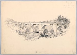 A Bridge, Design for Washington Board of Trade Dinner, May 13, 1908 by James Henry Moser
