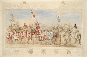 William Earl of Craven, Knight of the Griffin and Henry de la Poer Beresford, Marquis of Waterford, Knight of the Dragon, 1839 by James Henry Nixon