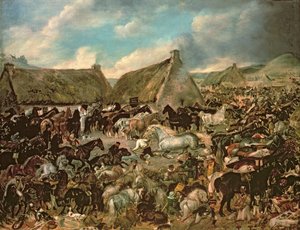 Horses at Skirling Fair by James Howe
