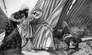 Jael Showing Barak the Dead Sisera - Bible