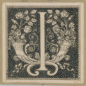 Capital Letter I, illustration from The Life of Our Lord Jesus Christ