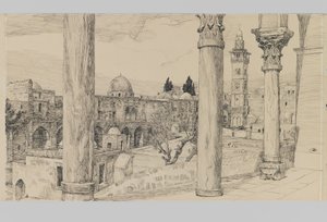 Esplanade of the Haram, illustration from The Life of Our Lord Jesus Christ by James Jacques Joseph Tissot
