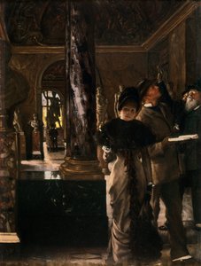 Foreign Visitors in the Louvre, c.1880