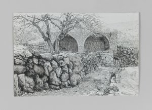 Fountain of the Virgin at Ain-Karim, illustration from The Life of Our Lord Jesus Christ by James Jacques Joseph Tissot