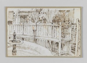 Garden of the dancing dervishes in Cairo, illustration from The Life of Our Lord Jesus Christ by James Jacques Joseph Tissot