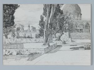 Haram, Mosque of Es-Sakrah, illustration from The Life of Our Lord Jesus Christ