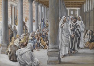 Jesus Walks in the Portico of Solomon, illustration from The Life of Our Lord Jesus Christ