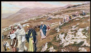 Jesus on his way to Galilee, illustration for The Life of Christ