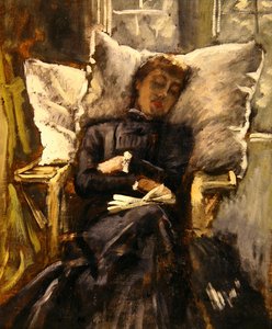 Mrs Newton in a Conservatory Chair