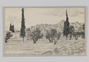 Place of the Gentiles Court, Haram, illustration from The Life of Our Lord Jesus Christ by James Jacques Joseph Tissot