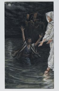 Saint Peter Walks on the Sea, illustration from The Life of Our Lord Jesus Christ by James Jacques Joseph Tissot