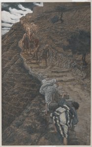 Saint Peter and Saint John Follow from Afar, illustration from The Life of Our Lord Jesus Christ by James Jacques Joseph Tissot