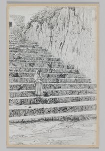 Steps leading to the Tombs of the Prophets, illustration from The Life of Our Lord Jesus Christ by James Jacques Joseph Tissot