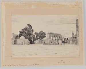 Supposed site of the Temple, illustration from The Life of Our Lord Jesus Christ by James Jacques Joseph Tissot