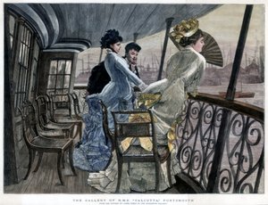 The Gallery of H.M.S. Calcutta, Portsmouth by James Jacques Joseph Tissot