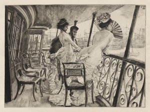 The Gallery of the H.M.S. Calcutta at Portsmouth by James Jacques Joseph Tissot