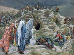 The Holy Women Stand Far Off Beholding What is Done, illustration for The Life of Christ