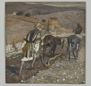 The Man at the Plough, illustration from The Life of Our Lord Jesus Christ by James Jacques Joseph Tissot