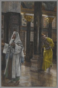 The Pharisee and the Publican, illustration from The Life of Our Lord Jesus Christ by James Jacques Joseph Tissot