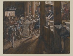 The Tribunal of Annas, illustration from The Life of Our Lord Jesus Christ