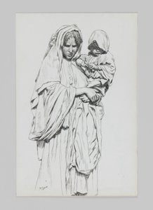 Woman and child of Jericho, illustration from The Life of Our Lord Jesus Christ by James Jacques Joseph Tissot
