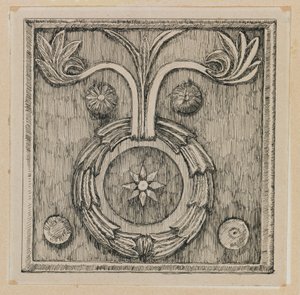 Wreath in Bas-relief in the Mosque of El-Aksa, illustration from The Life of Our Lord Jesus Christ