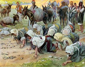 Abigail Kneels before David by James Jacques Joseph after Tissot