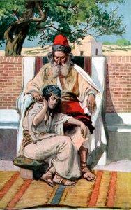 David and Abishag by James Jacques Joseph after Tissot