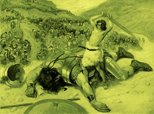 David Cuts Off the Head of Goliath by James Jacques Joseph after Tissot