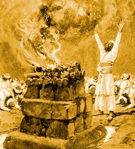 Fire from Heaven Consumes the Sacrifice by James Jacques Joseph after Tissot