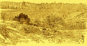 Old City of Jerusalem seen from Mount of Olives by James Jacques Joseph after Tissot