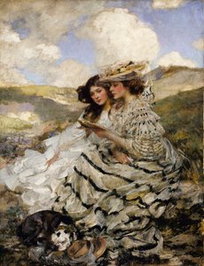 On the Dunes Lady Shannon and Kitty, ca. 1900-1910 by James Jebusa Shannon