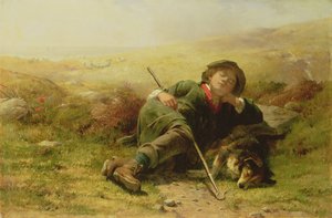 A Shepherd Boy and His Sheep Dog Neglecting Their Duty
