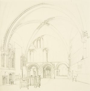 Interior of the Chapter House of Bristol Cathedral by James Johnson