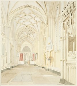 North Aisle of St Mary Redcliffe, Looking West by James Johnson