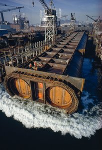A section of tunnel tube for BART, Bay Area Rapid Transit mass transit system by James L Stanfield