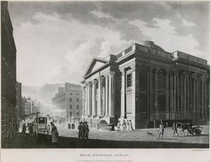 The Royal Exchange (now City Hall), Cork Hill, Dublin by James Malton