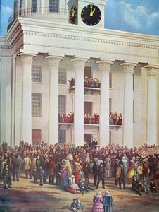 Inauguration of Jefferson Davis at Senate House, Montgomery, Alabama