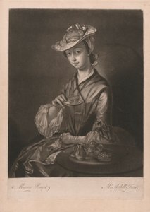 Lady taking tea by James McArdell