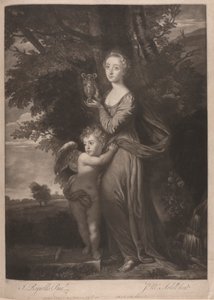 Miss Gravile (Frances Anne Greville and her brother as "Hebe and Cupid") by James McArdell
