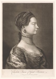 Portrait of Charlotte of Mecklenburg, Queen of Great Britain by James McArdell