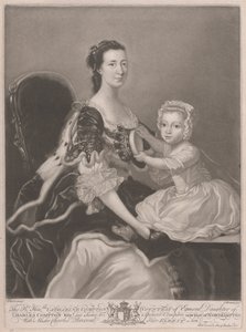 The Right Honorable Catherine Compton, Countess of Egmont, with Master Charles Perceval Her Eldest Son by James McArdell