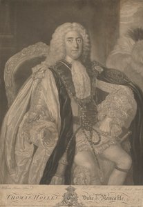 Thomas Pelham-Holles, 1st Duke of Newcastle upon Tyne and 1st Duke of Newcastle under Lyme by James McArdell