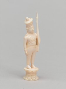 White pawn, chess piece, India, 1820 circa by James McLachlan Nairn