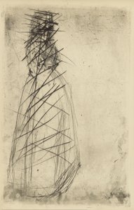 Impressions from cancelled plates by Whistler - Fumette Standing by James Abbott McNeill Whistler
