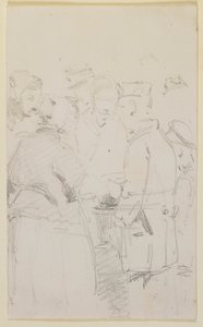 A Group of Figures around a Brazier by James Abbott McNeill Whistler