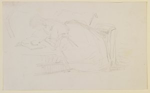 A Girl Reclining on a Couch, Reading by James Abbott McNeill Whistler